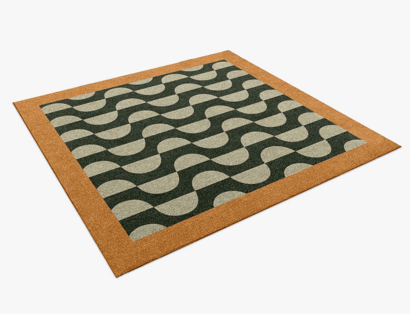 Frizzle Geometric Square Hand Knotted Tibetan Wool Custom Rug by Rug Artisan