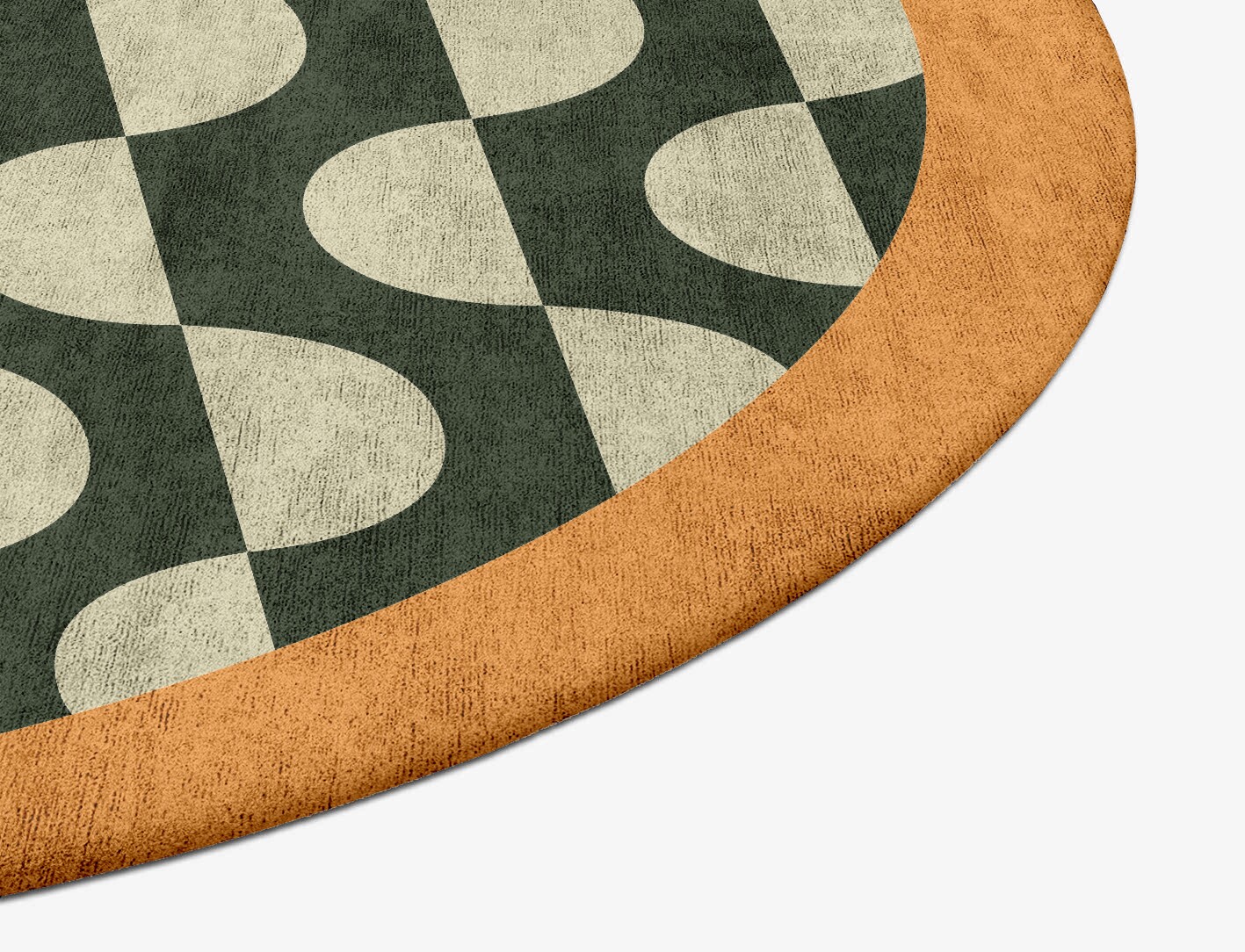Frizzle Geometric Oval Hand Tufted Bamboo Silk Custom Rug by Rug Artisan
