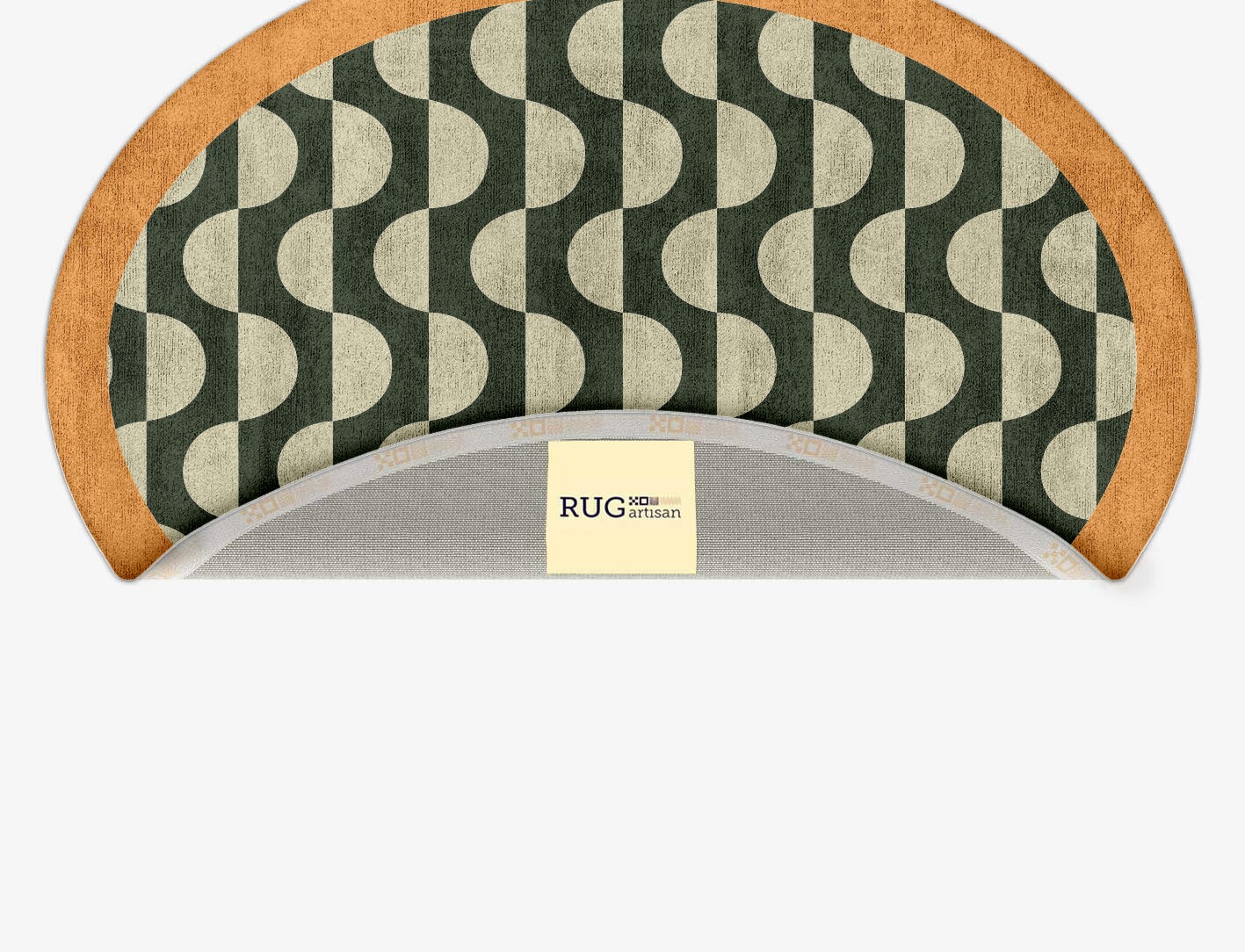 Frizzle Geometric Oval Hand Tufted Bamboo Silk Custom Rug by Rug Artisan