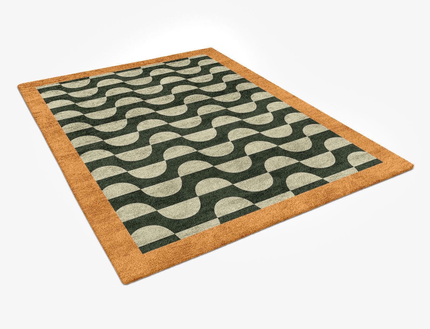 Frizzle Geometric Rectangle Hand Tufted Bamboo Silk Custom Rug by Rug Artisan