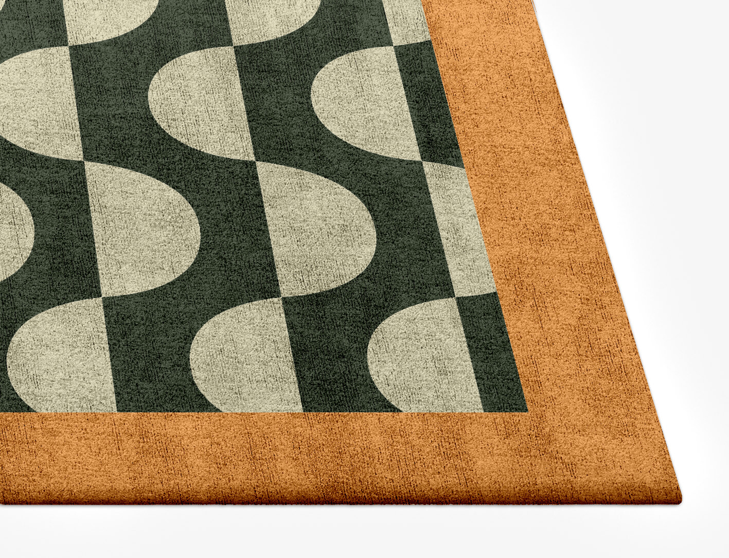 Frizzle Geometric Rectangle Hand Tufted Bamboo Silk Custom Rug by Rug Artisan