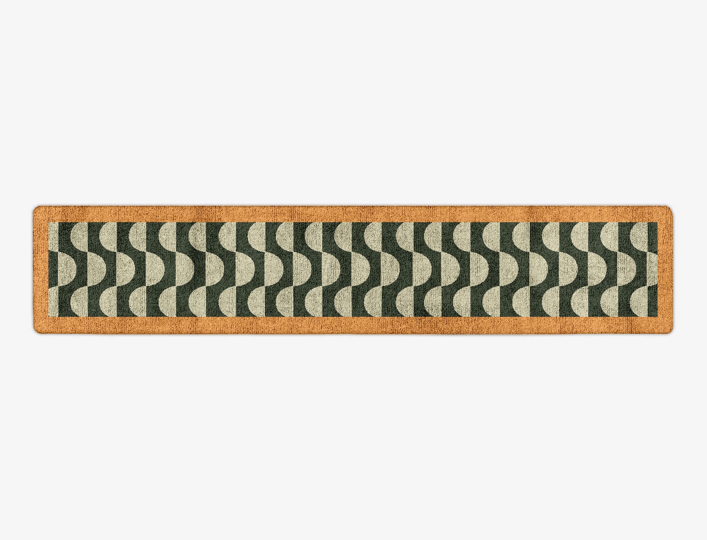 Frizzle Geometric Runner Hand Tufted Bamboo Silk Custom Rug by Rug Artisan