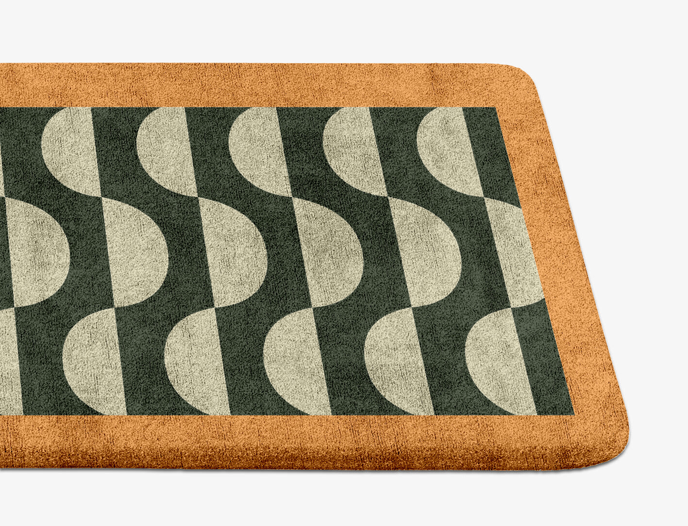 Frizzle Geometric Runner Hand Tufted Bamboo Silk Custom Rug by Rug Artisan