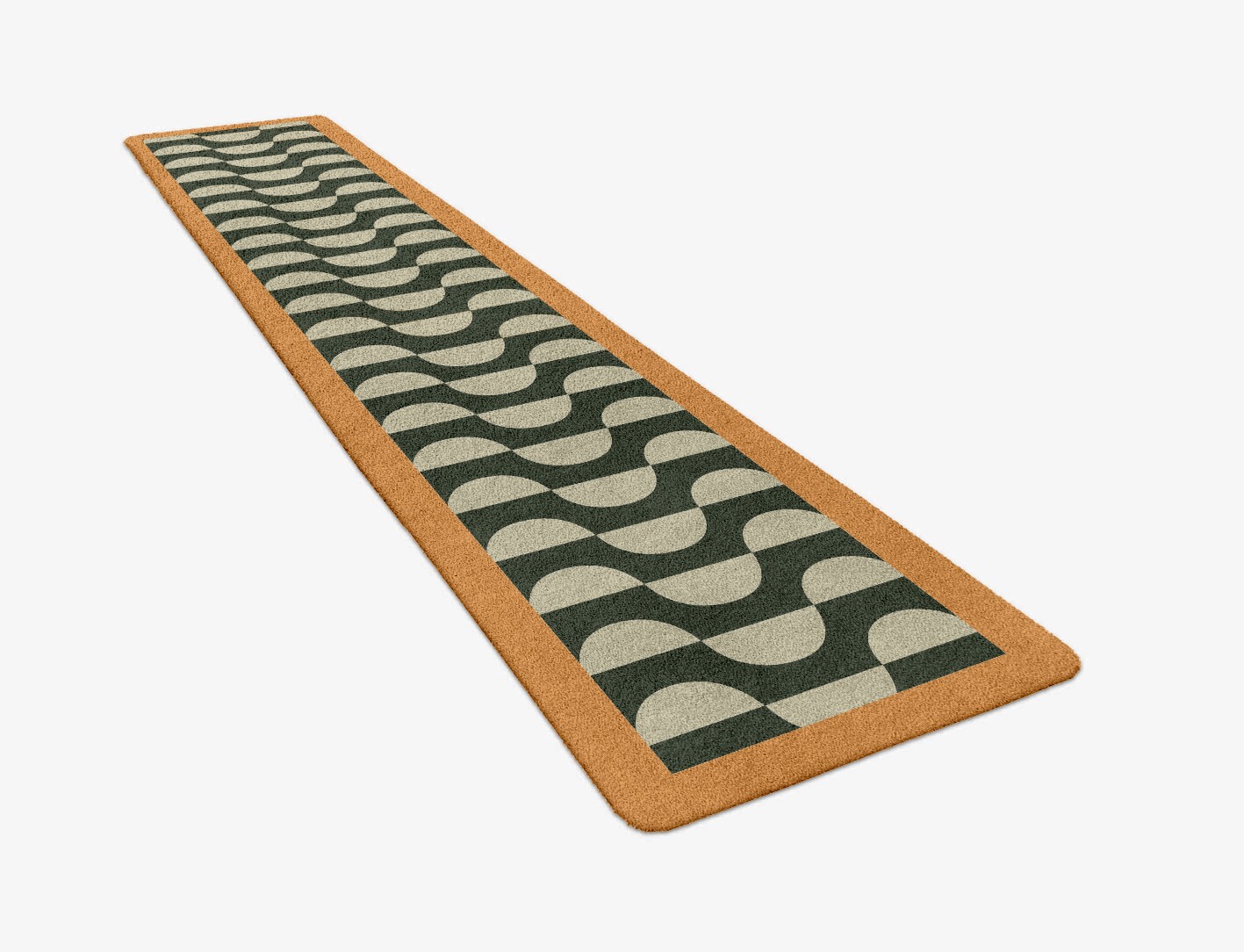 Frizzle Geometric Runner Hand Tufted Pure Wool Custom Rug by Rug Artisan