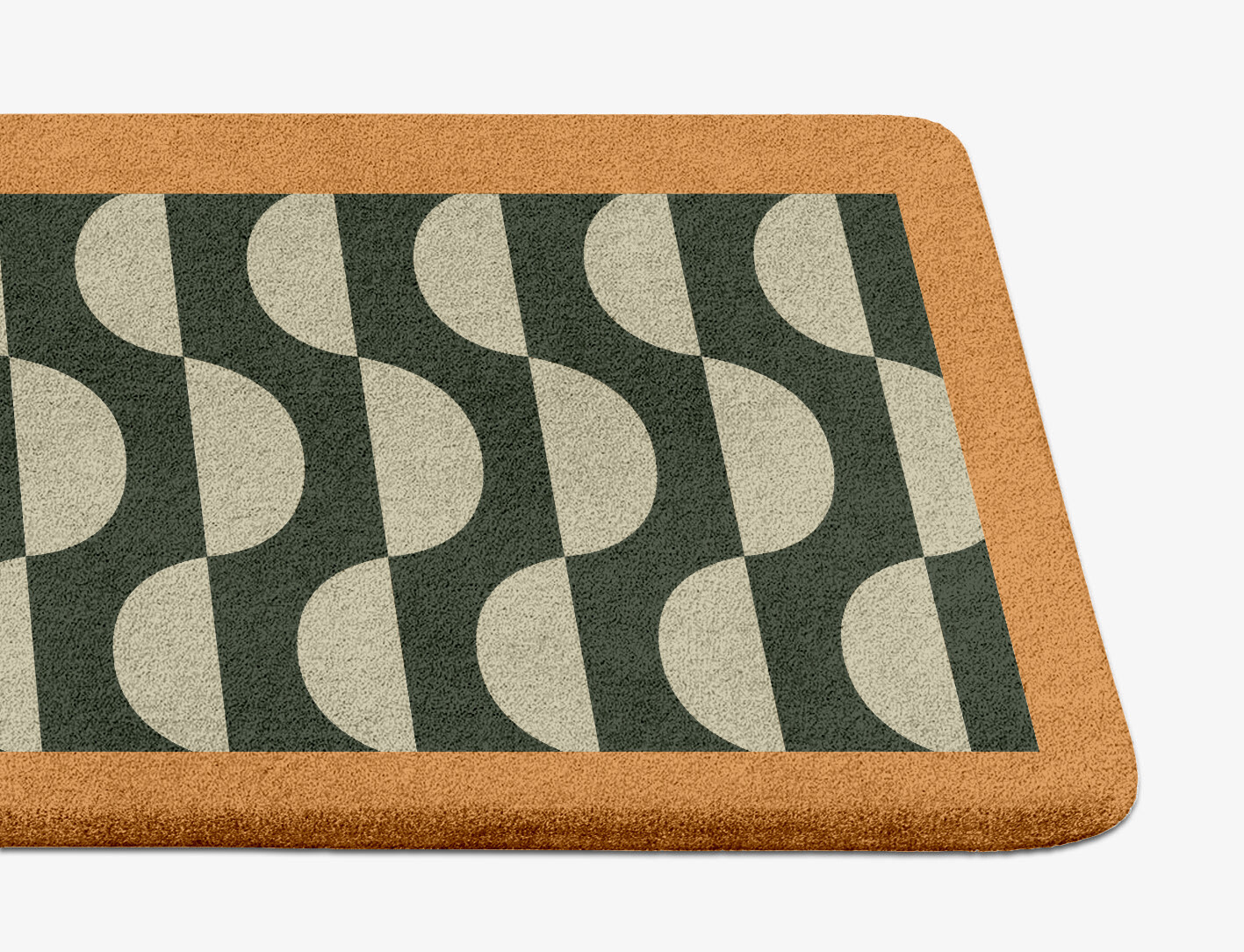 Frizzle Geometric Runner Hand Tufted Pure Wool Custom Rug by Rug Artisan