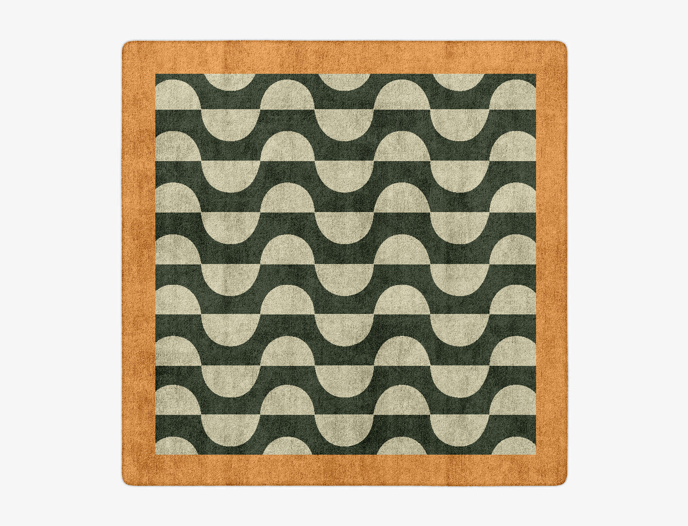 Frizzle Geometric Square Hand Tufted Bamboo Silk Custom Rug by Rug Artisan