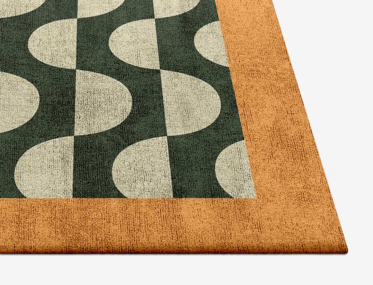 Frizzle Geometric Square Hand Tufted Bamboo Silk Custom Rug by Rug Artisan