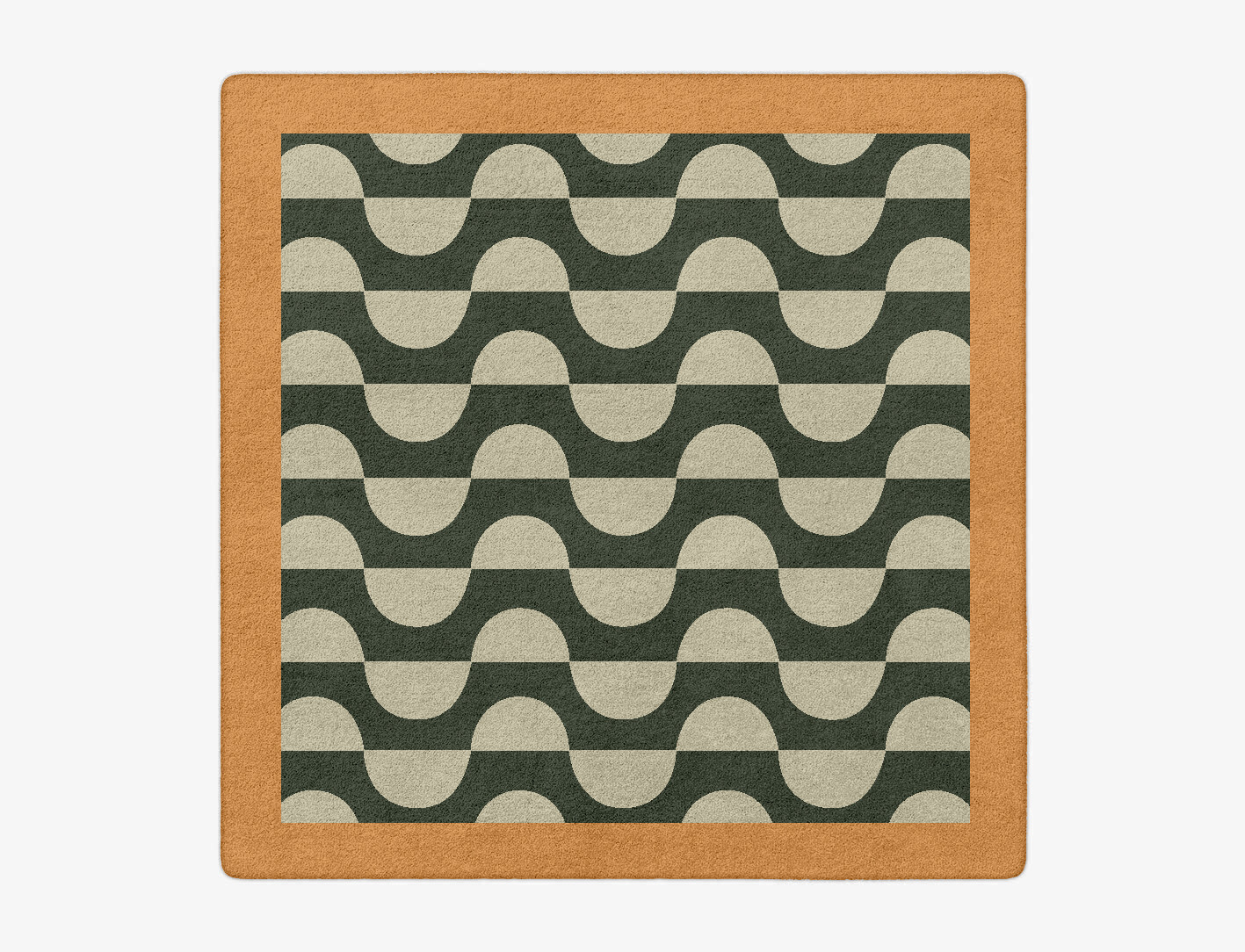 Frizzle Geometric Square Hand Tufted Pure Wool Custom Rug by Rug Artisan