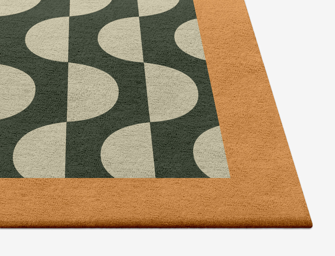 Frizzle Geometric Square Hand Tufted Pure Wool Custom Rug by Rug Artisan