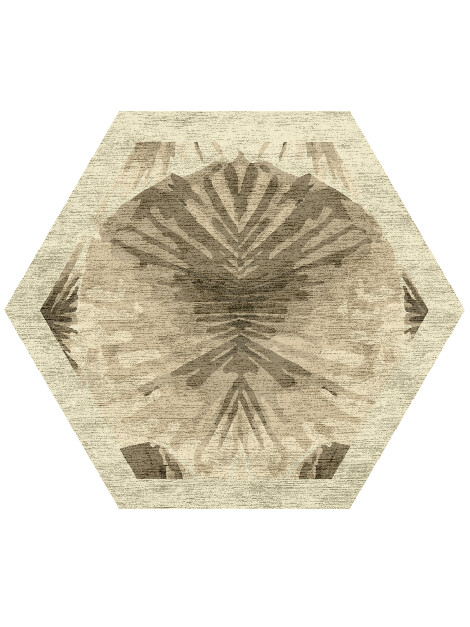 Froebelian Origami Hexagon Hand Knotted Bamboo Silk Custom Rug by Rug Artisan