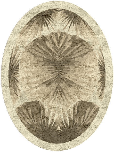 Froebelian Origami Oval Hand Tufted Bamboo Silk Custom Rug by Rug Artisan
