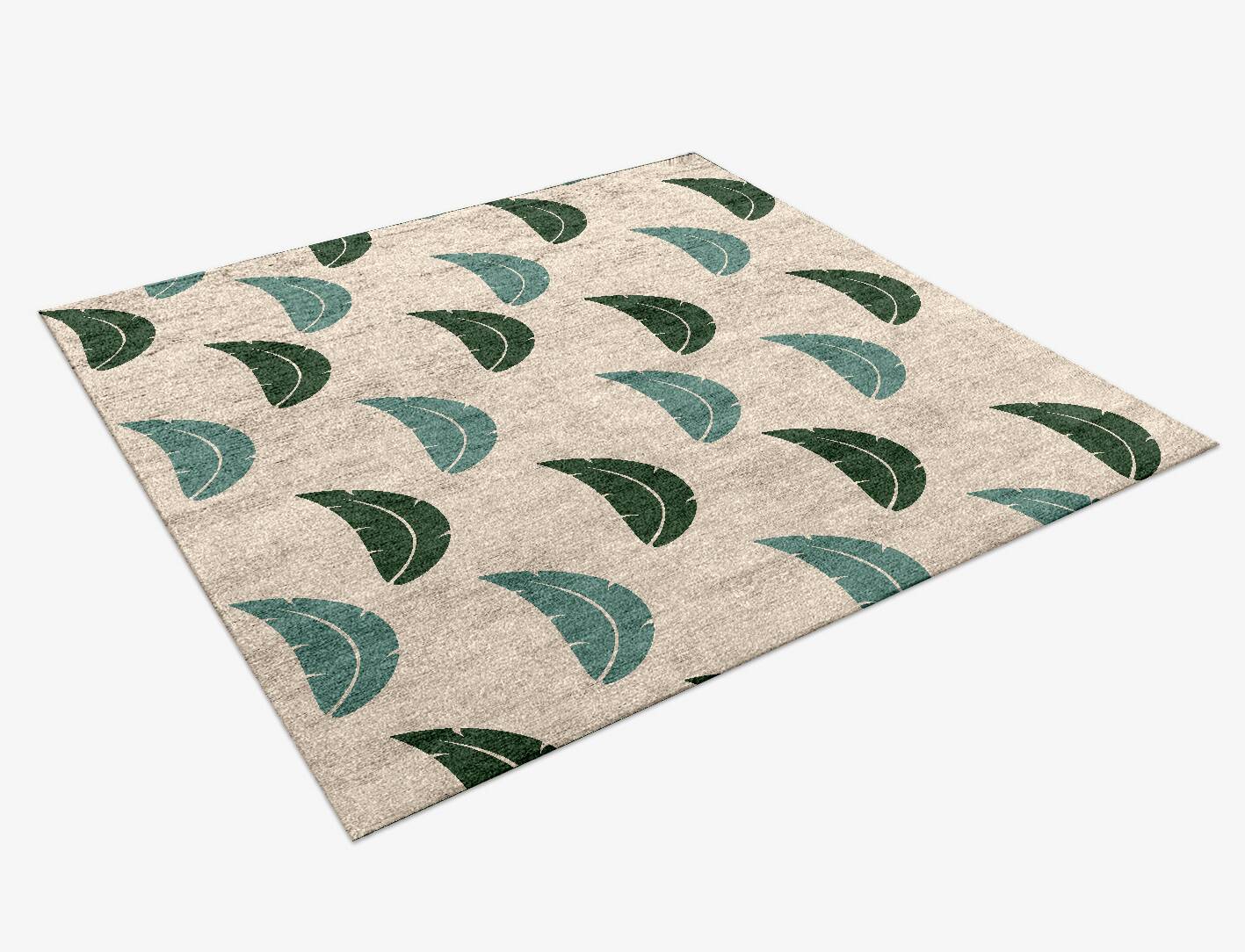 Frond Kids Square Hand Knotted Bamboo Silk Custom Rug by Rug Artisan