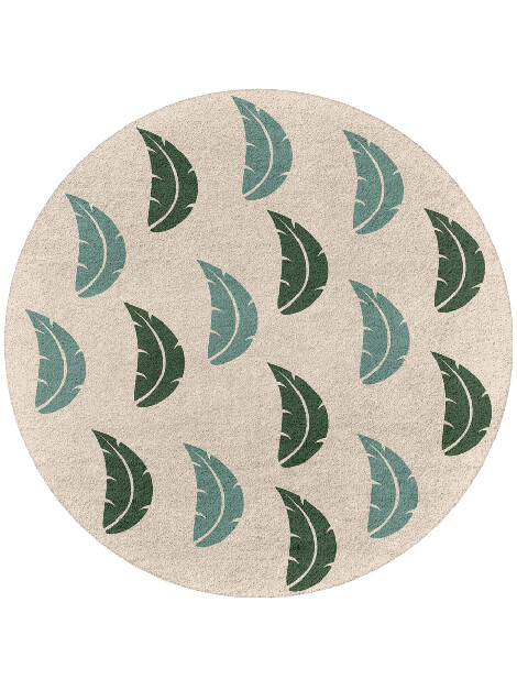 Frond Kids Round Hand Tufted Pure Wool Custom Rug by Rug Artisan