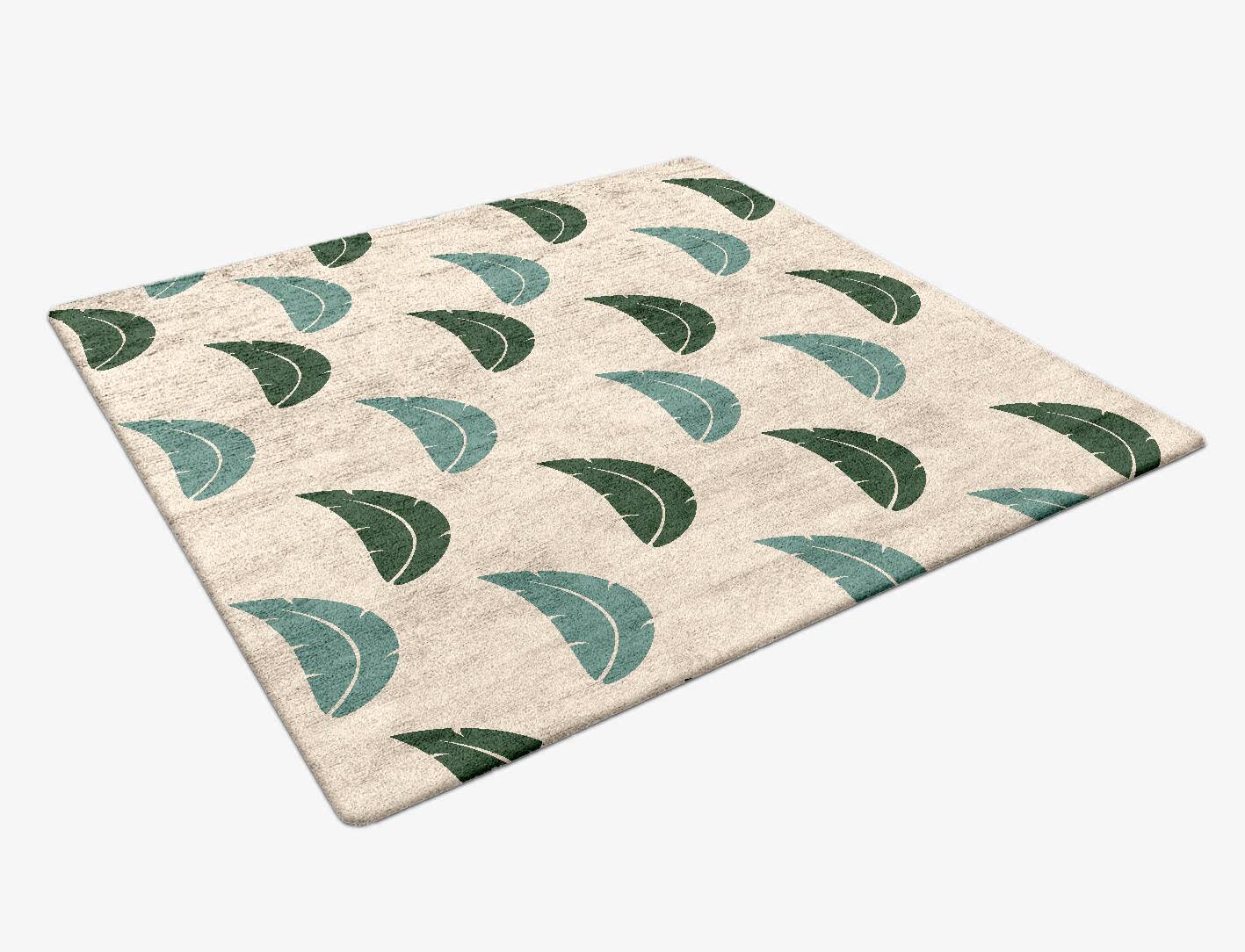Frond Kids Square Hand Tufted Bamboo Silk Custom Rug by Rug Artisan