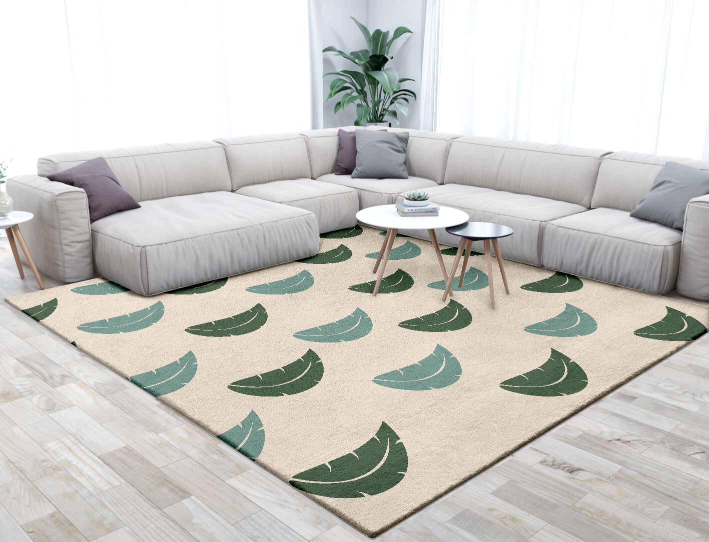 Frond Kids Square Hand Tufted Pure Wool Custom Rug by Rug Artisan