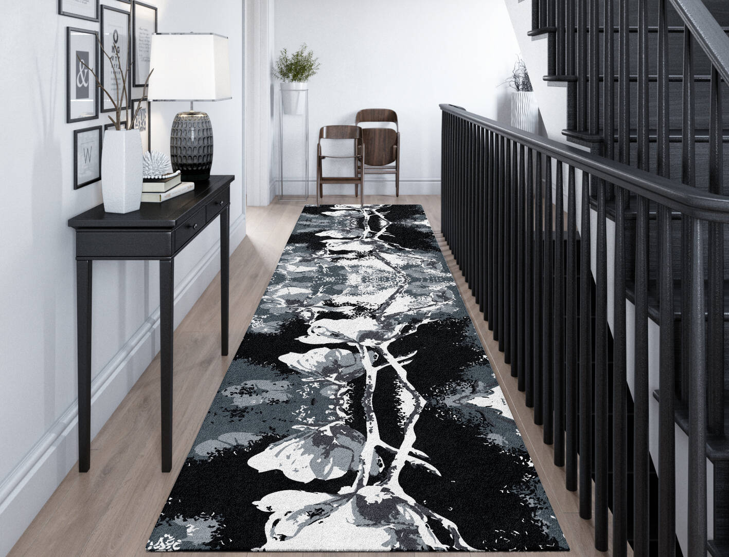 Frosting Monochrome Runner Hand Tufted Pure Wool Custom Rug by Rug Artisan