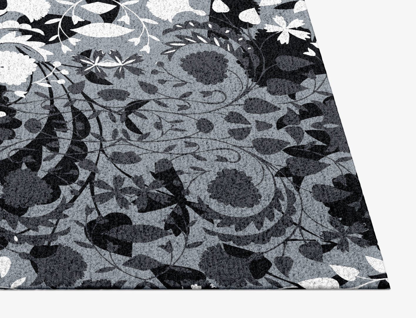 Frosty Sedge Monochrome Rectangle Hand Knotted Tibetan Wool Custom Rug by Rug Artisan
