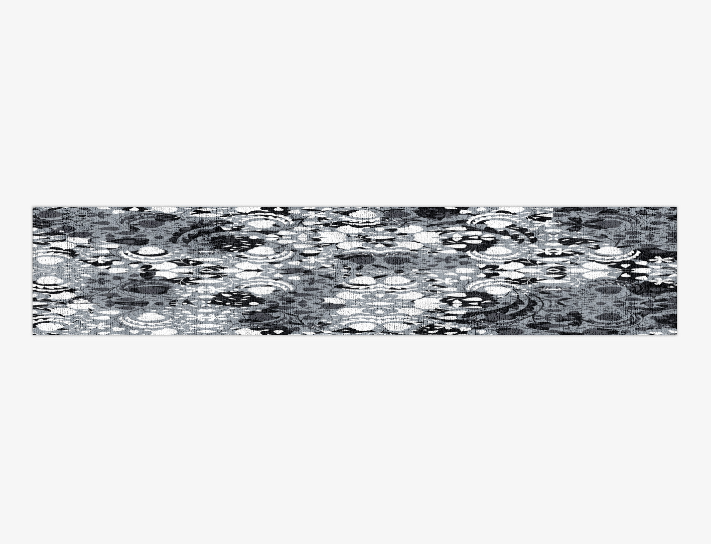 Frosty Sedge Monochrome Runner Hand Knotted Bamboo Silk Custom Rug by Rug Artisan