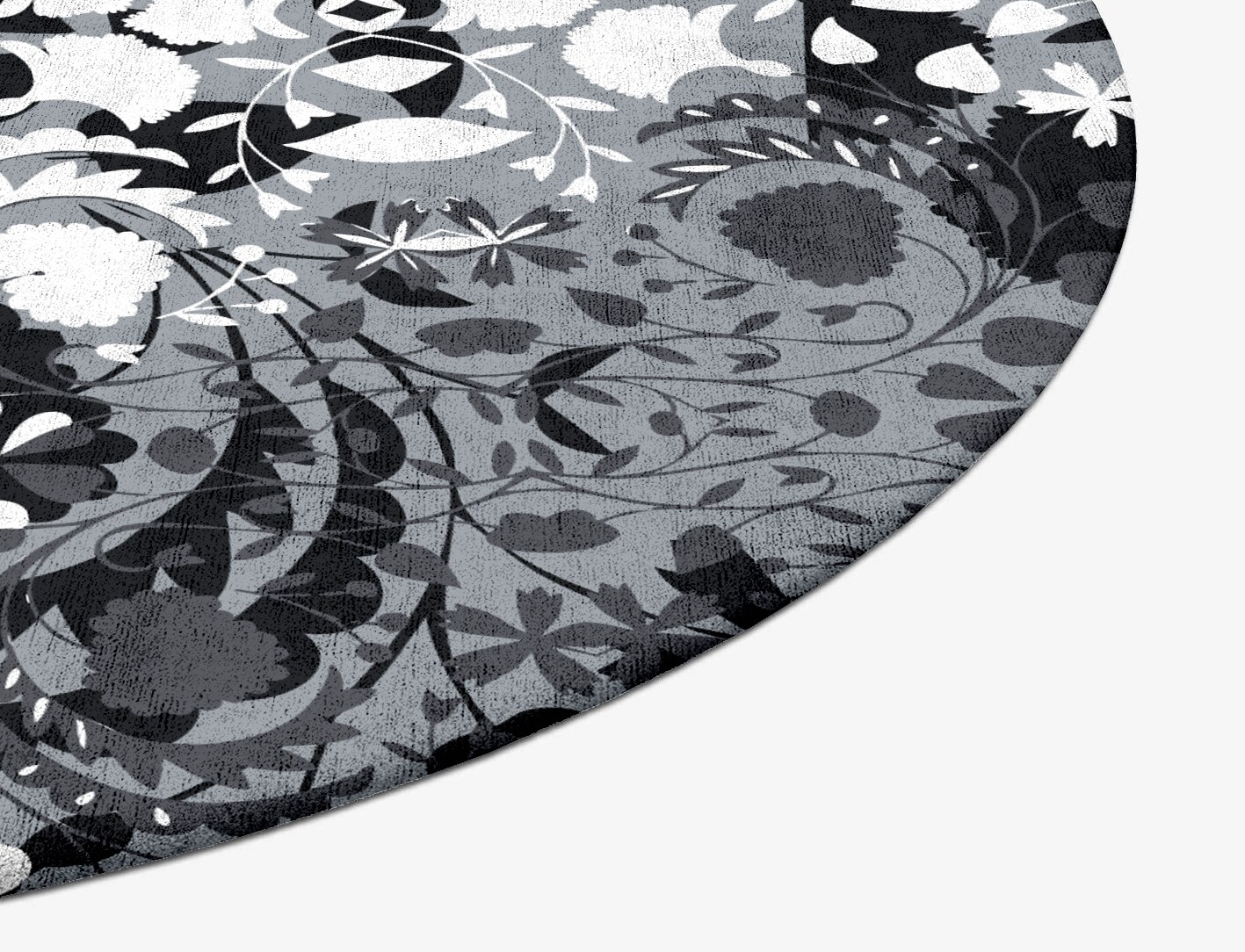 Frosty Sedge Monochrome Oval Hand Tufted Bamboo Silk Custom Rug by Rug Artisan