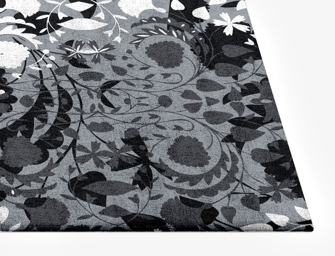 Frosty Sedge Monochrome Rectangle Hand Tufted Bamboo Silk Custom Rug by Rug Artisan