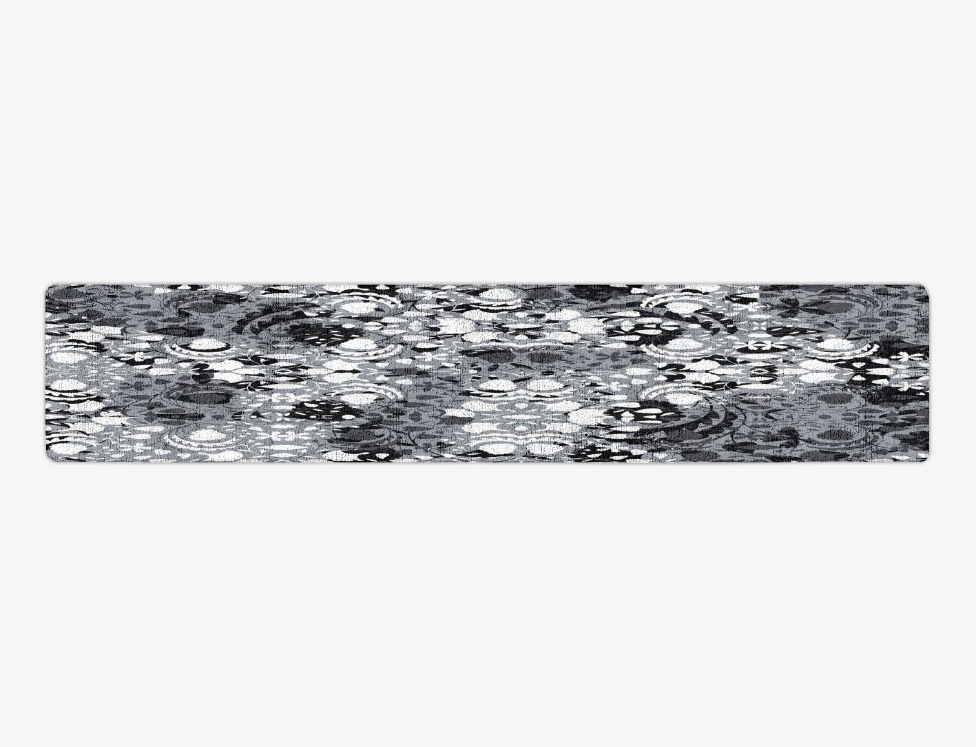 Frosty Sedge Monochrome Runner Hand Tufted Bamboo Silk Custom Rug by Rug Artisan