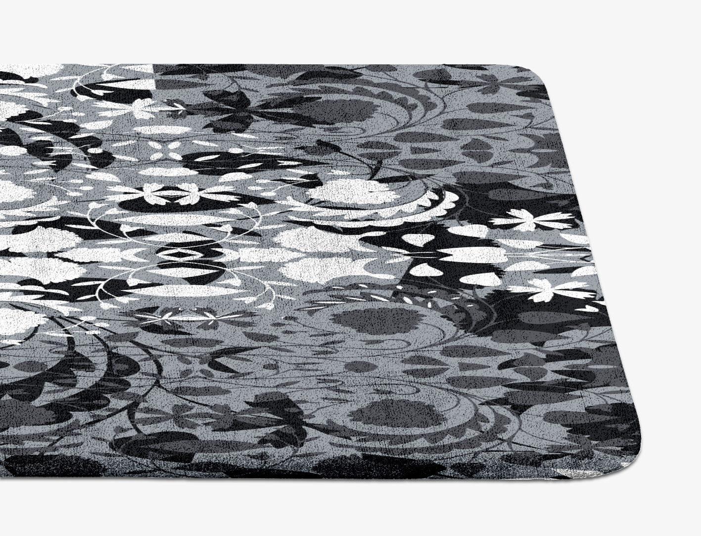 Frosty Sedge Monochrome Runner Hand Tufted Bamboo Silk Custom Rug by Rug Artisan