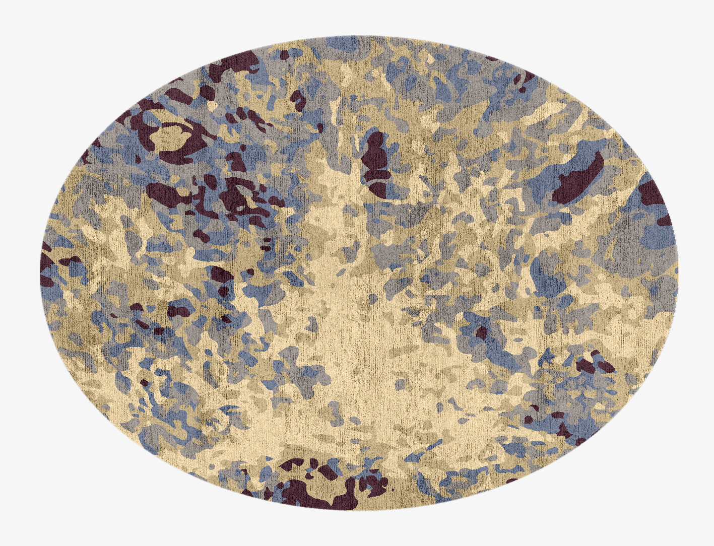 Frothy Surface Art Oval Hand Knotted Bamboo Silk Custom Rug by Rug Artisan
