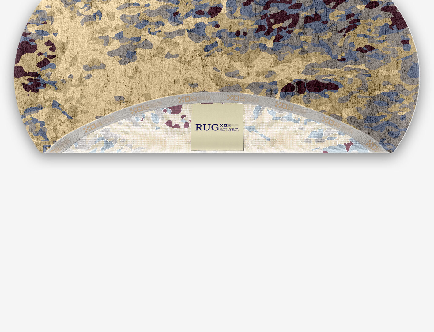 Frothy Surface Art Oval Hand Knotted Bamboo Silk Custom Rug by Rug Artisan