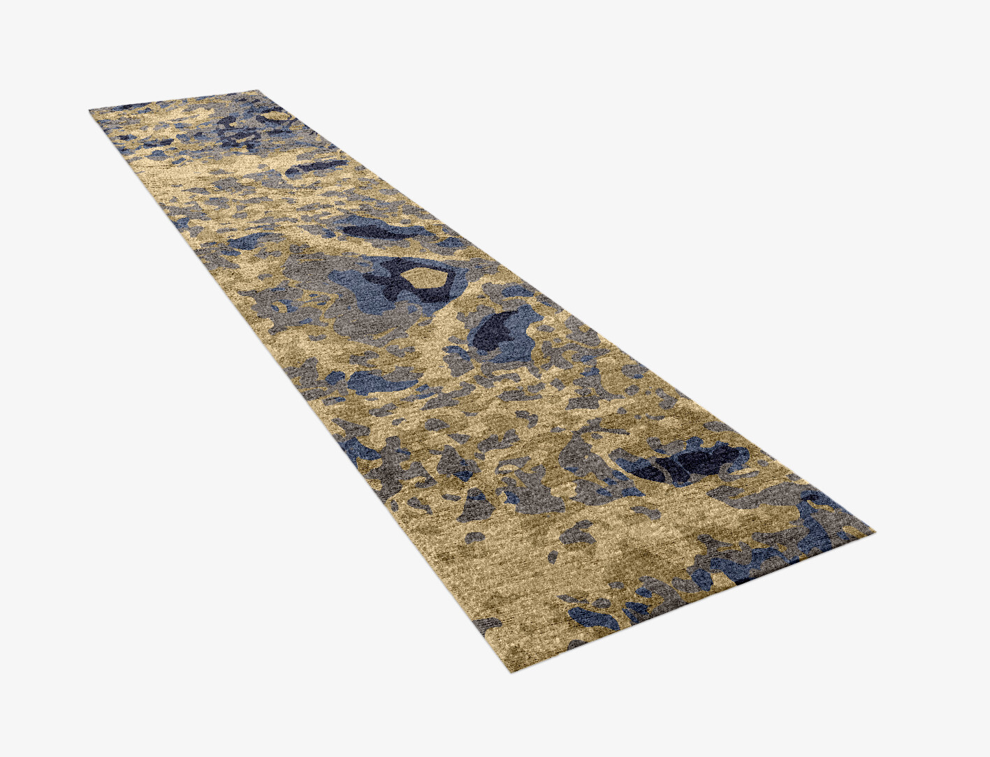 Frothy Surface Art Runner Hand Knotted Bamboo Silk Custom Rug by Rug Artisan
