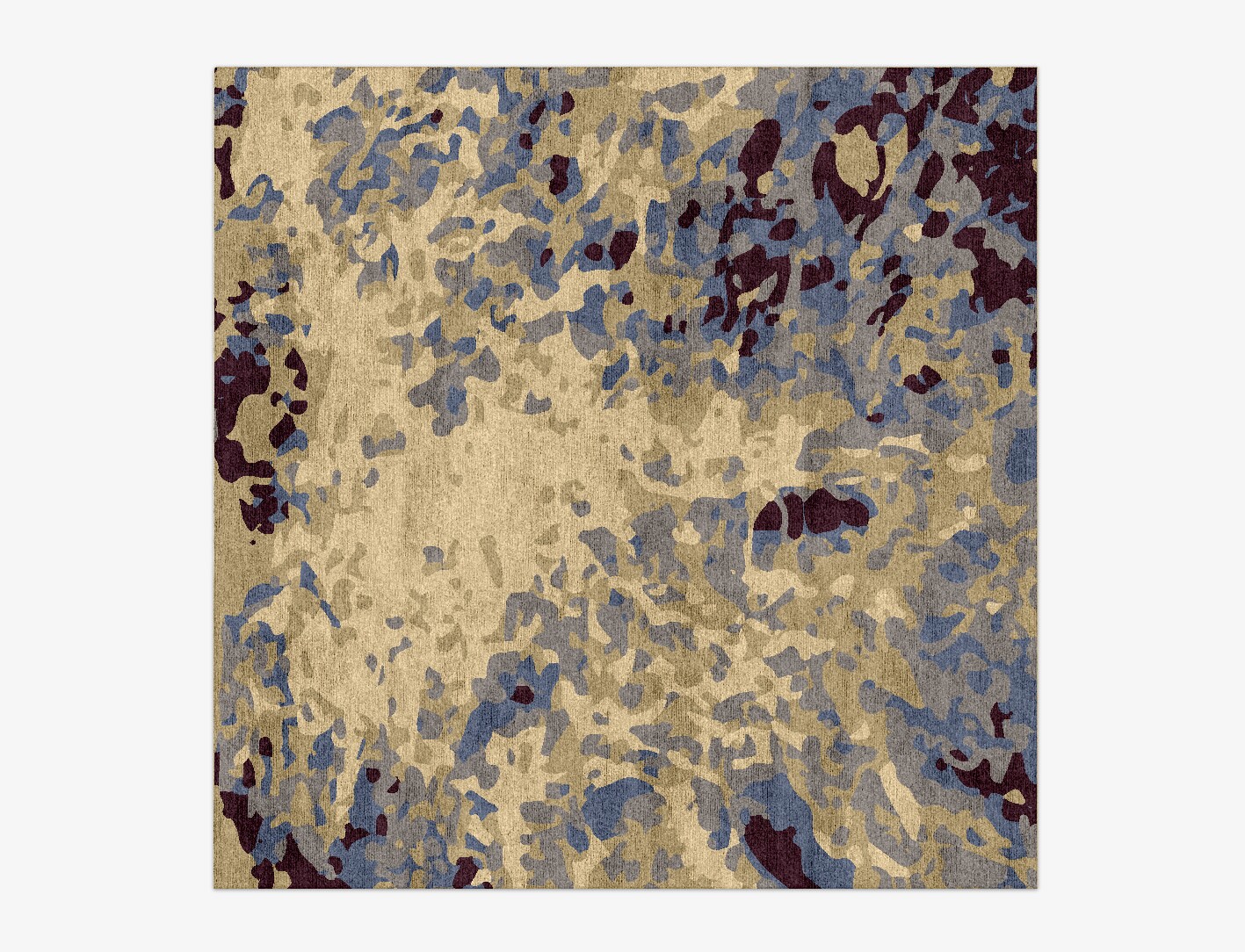 Frothy Surface Art Square Hand Knotted Bamboo Silk Custom Rug by Rug Artisan