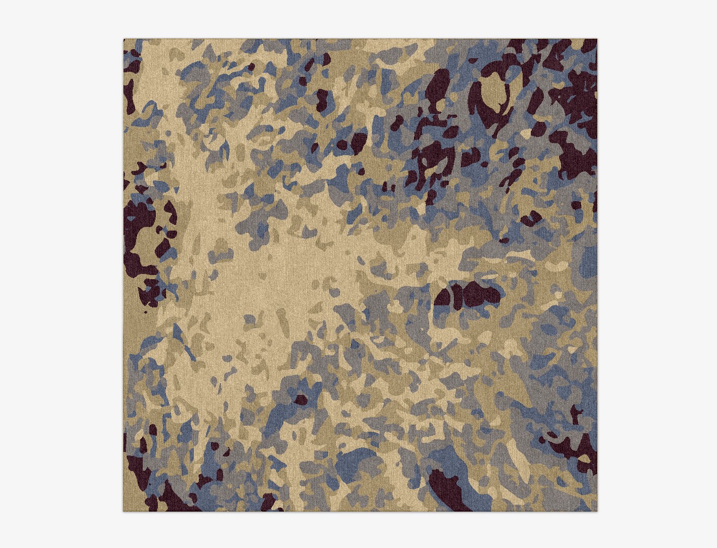 Frothy Surface Art Square Hand Knotted Tibetan Wool Custom Rug by Rug Artisan