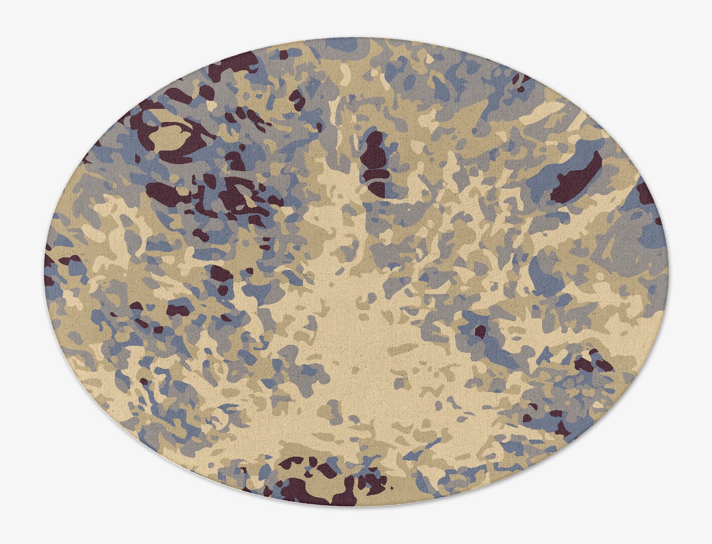 Frothy Surface Art Oval Hand Tufted Pure Wool Custom Rug by Rug Artisan