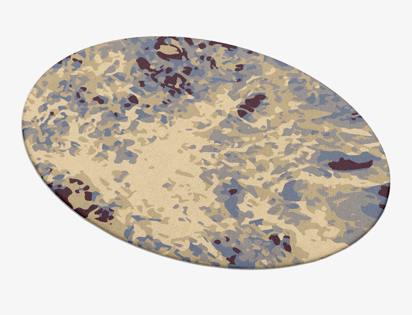Frothy Surface Art Oval Hand Tufted Pure Wool Custom Rug by Rug Artisan