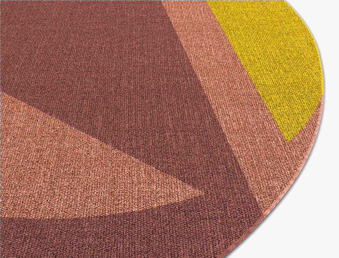Fulcrum Modern Art Oval Flatweave New Zealand Wool Custom Rug by Rug Artisan