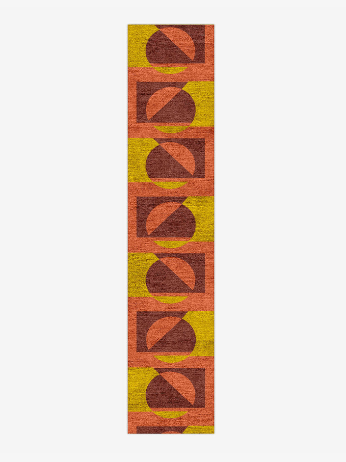 Fulcrum Modern Art Runner Hand Knotted Bamboo Silk Custom Rug by Rug Artisan