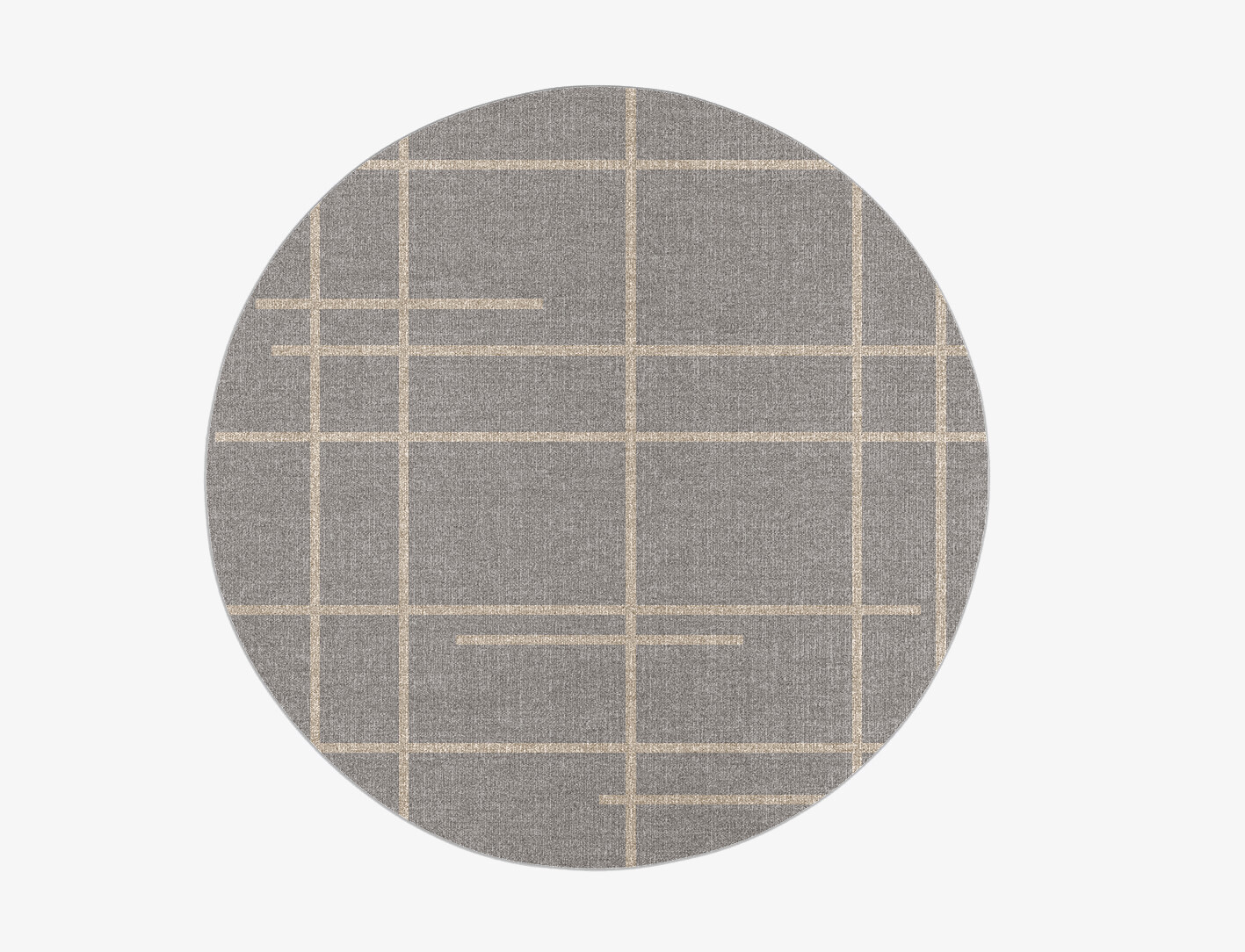 Fuse Minimalist Round Flatweave New Zealand Wool Custom Rug by Rug Artisan