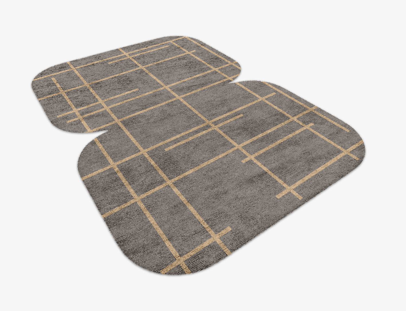 Fuse Minimalist Eight Hand Knotted Bamboo Silk Custom Rug by Rug Artisan