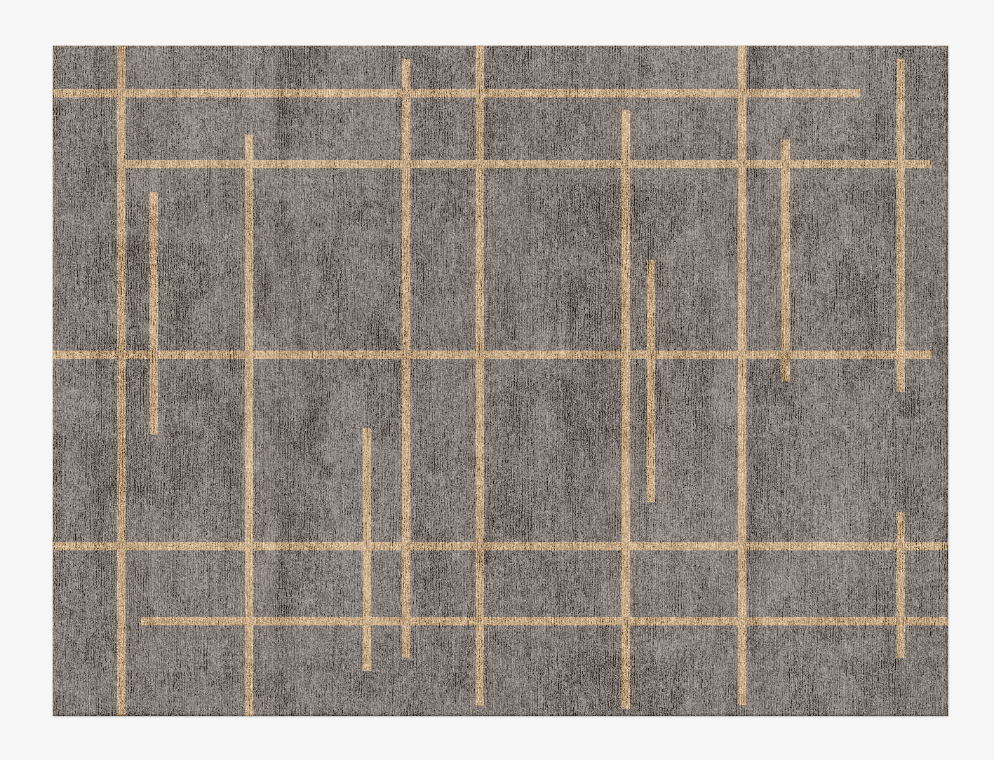 Fuse Minimalist Rectangle Hand Knotted Bamboo Silk Custom Rug by Rug Artisan