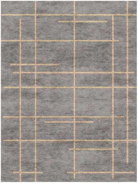 Fuse Minimalist Rectangle Hand Knotted Bamboo Silk Custom Rug by Rug Artisan