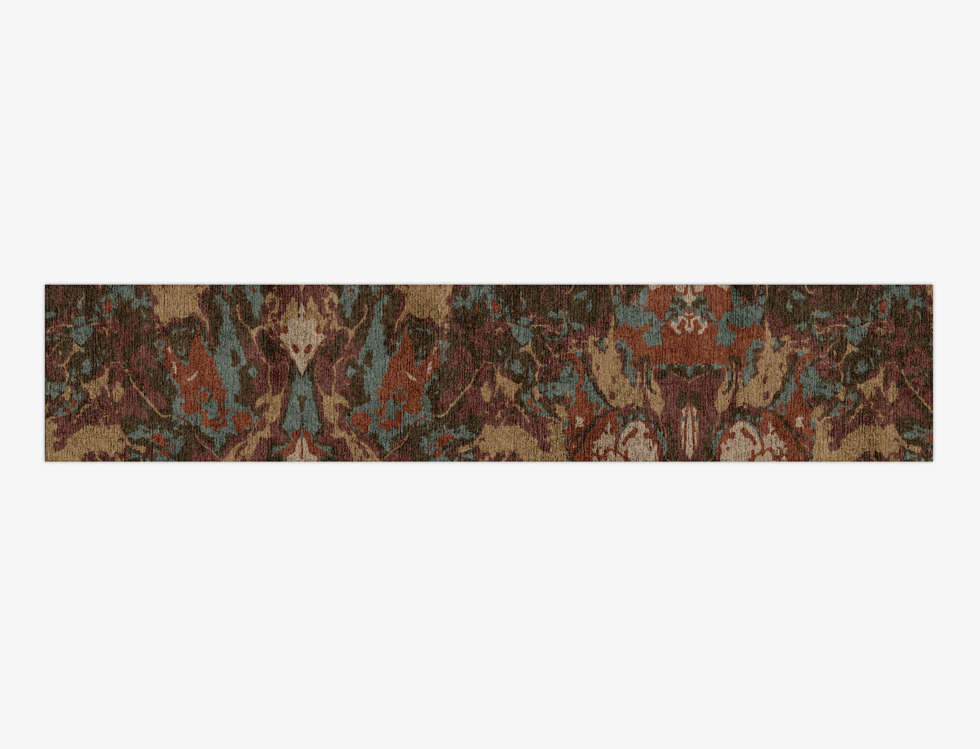 Fusion Surface Art Runner Hand Knotted Bamboo Silk Custom Rug by Rug Artisan