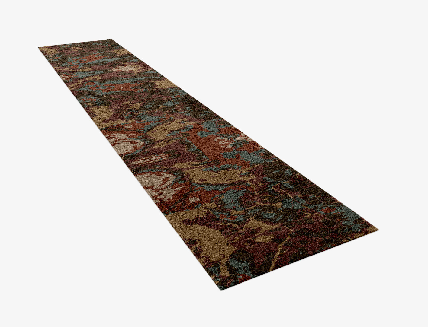 Fusion Surface Art Runner Hand Knotted Bamboo Silk Custom Rug by Rug Artisan