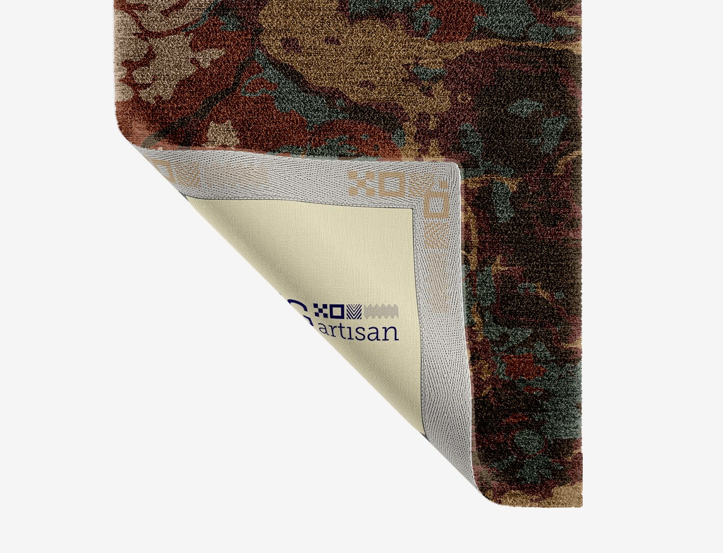 Fusion Surface Art Runner Hand Knotted Bamboo Silk Custom Rug by Rug Artisan