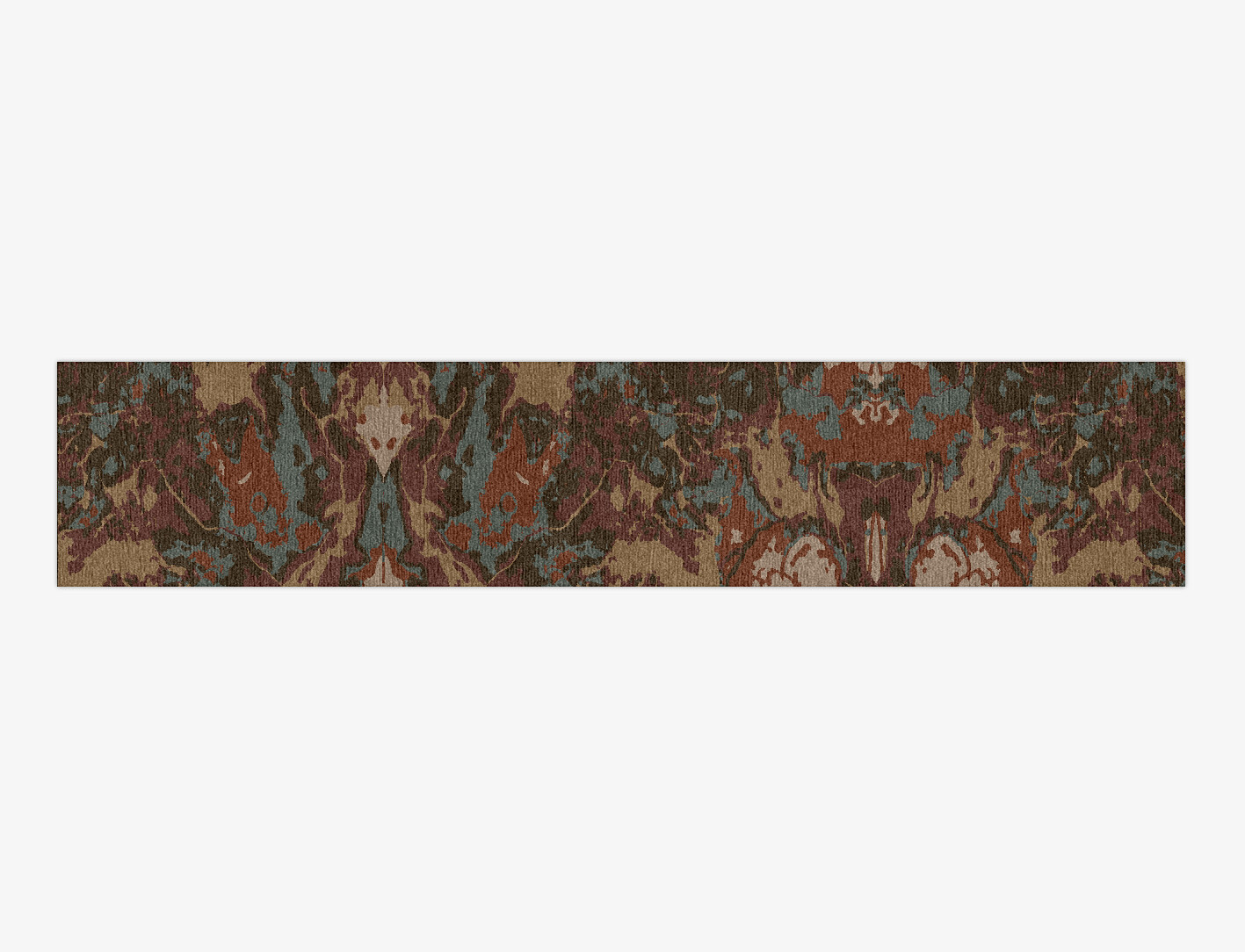 Fusion Surface Art Runner Hand Knotted Tibetan Wool Custom Rug by Rug Artisan