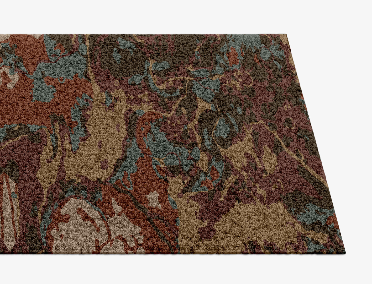 Fusion Surface Art Runner Hand Knotted Tibetan Wool Custom Rug by Rug Artisan