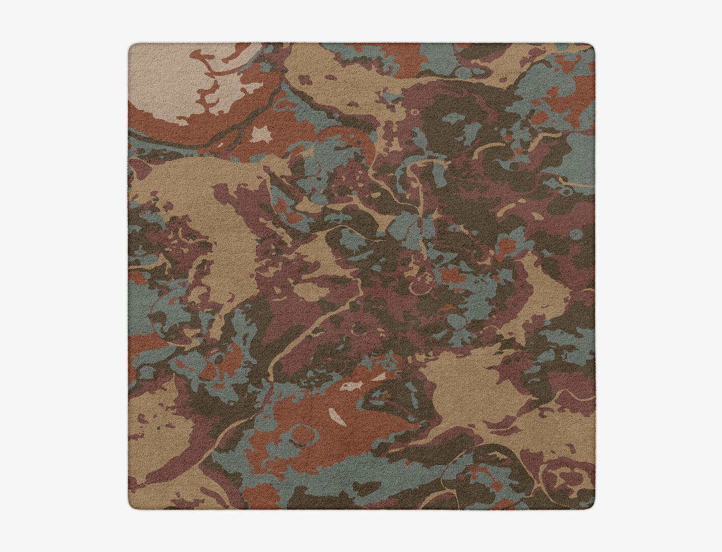Fusion Surface Art Square Hand Tufted Pure Wool Custom Rug by Rug Artisan