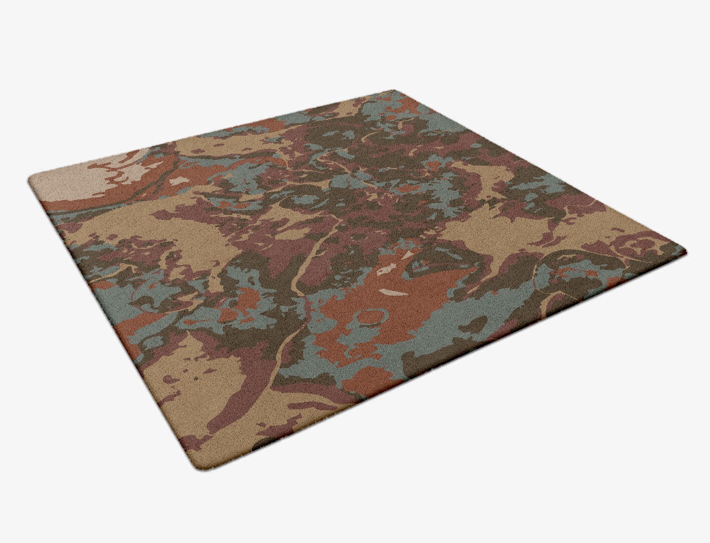 Fusion Surface Art Square Hand Tufted Pure Wool Custom Rug by Rug Artisan