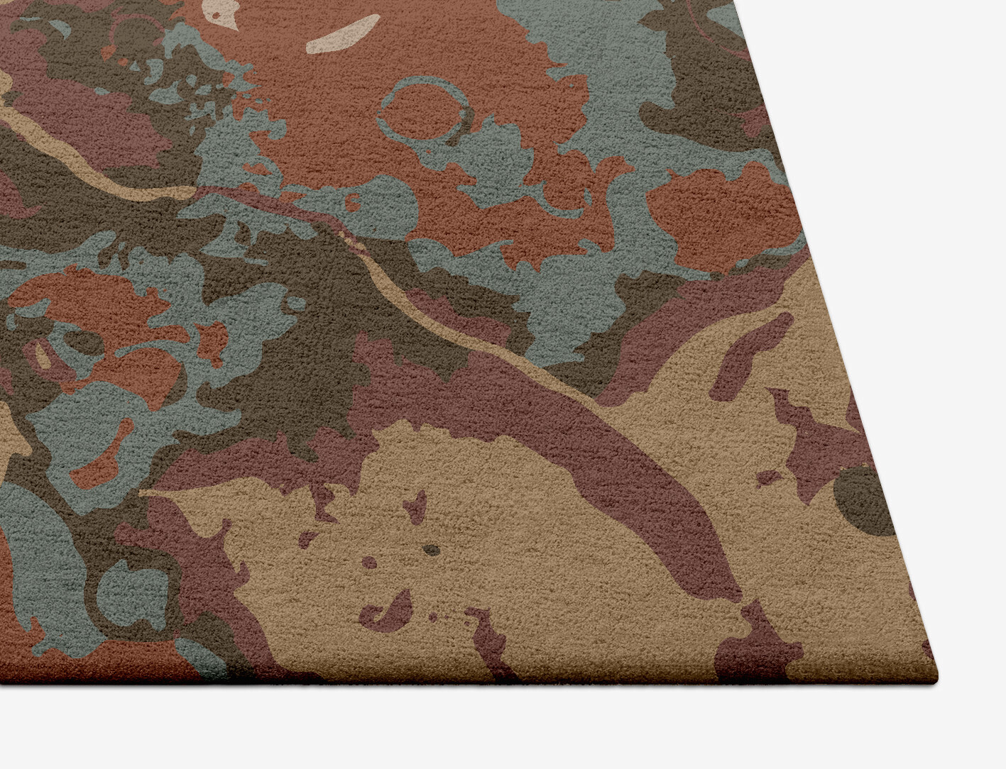 Fusion Surface Art Square Hand Tufted Pure Wool Custom Rug by Rug Artisan