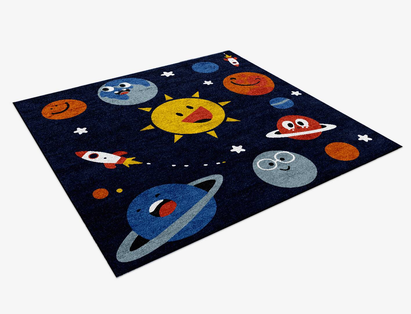 Galaxsee Kids Square Hand Knotted Bamboo Silk Custom Rug by Rug Artisan