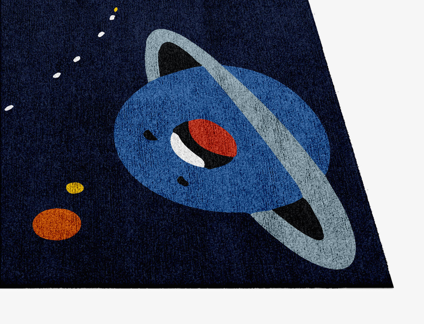 Galaxsee Kids Square Hand Knotted Bamboo Silk Custom Rug by Rug Artisan