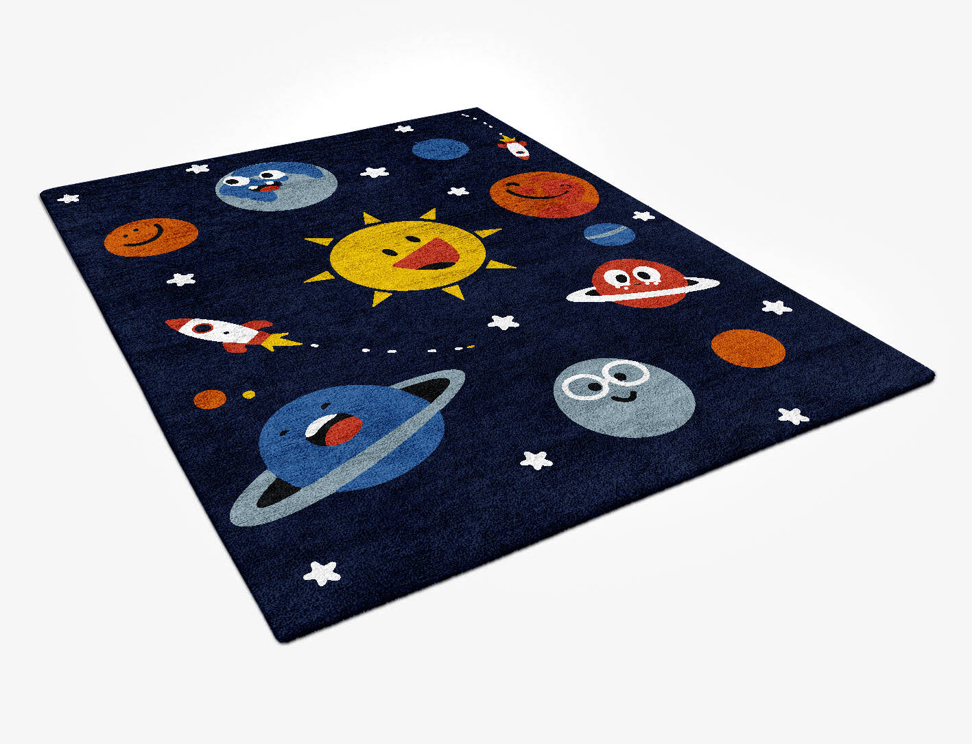 Galaxsee Kids Rectangle Hand Tufted Bamboo Silk Custom Rug by Rug Artisan